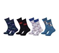 Ozabi BACK TO THE FUTURE Socks Pack for MEN (as8, numeric, numeric_5_point_5, numeric_8, regular, regular, Pack of 4 Pairs 1487)