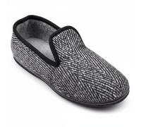 OZABI Men's Charentaise Style Slippers Comfort & Warmth - Soft Felt Interior - Non-slip Semi-Rigid Rubber Sole - Excellent Value for Money - Navy, Grey, Brown, Black, D886 Grey, 10 UK