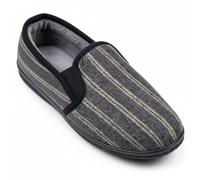 OZABI Men's Charentaise Style Slippers Comfort & Warmth - Soft Felt Interior - Non-slip Semi-Rigid Rubber Sole - Excellent Value for Money - Navy, Grey, Brown, Black, D885 Grey, 11 UK
