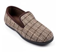 OZABI Men's Charentaise Style Slippers Comfort & Warmth - Soft Felt Interior - Non-slip Semi-Rigid Rubber Sole - Excellent Value for Money - Navy, Grey, Brown, Black, D893 Brown, 9 UK