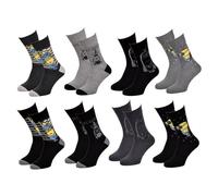 Ozabi Socks Pack MEN DESPICABLE ME (as8, numeric, numeric_9, numeric_11, regular, regular, Pack of 8 Pairs 4967)