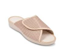 OZABI - Women's Mule Slipper Mesh Microperforated Scratch Adjustable Made in Spain, SD9899 Taupe, 4 UK