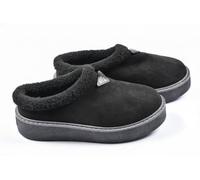OZABI Women's Premium Scandinavian Winter Mule Slippers - Thick Ultra Soft Fur Interior - Rigid Non-Slip Outer Sole - Comfortable and Stylish Home & Outdoor Slippers, Nd10882 Black, 6 UK