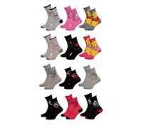 Ozabi Women's socks LICENCE Fantasy (as8, numeric, numeric_3_point_5, numeric_7_point_5, regular, regular, Winnie the Pooh 9-Pair Surprise Pack)