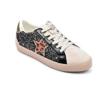 OZABI Women's Star Glitter Platform Sneakers MMXXIV 36-41, H826 Black, 7 UK