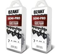 OZAKI - Chainsaw Chain .325 E74 - Semi-Pro - Gauge 1.6 mm (0.063") - Semi-Square Gouge Profile - 74 Drives - 45 cm (Pack of 2)