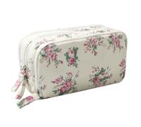 OZAOZ Big Capacity Pencil Case Pen Pouch Corduroy Pencil Bag Multiple Pockets Sturdy Zipper Cute School Supplies Pen Bag Organizer For Girls Kids (C Pink flower)