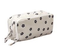 OZAOZ Big Capacity Pencil Case Pen Pouch Corduroy Pencil Bag Multiple Pockets Sturdy Zipper Cute School Supplies Pen Bag Organizer For Girls Kids (C Plum blossom)