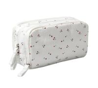 OZAOZ Big Capacity Pencil Case Pen Pouch Corduroy Pencil Bag Multiple Pockets Sturdy Zipper Cute School Supplies Pen Bag Organizer For Girls Kids (C Cherry)