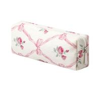OZAOZ Cosmetic Bag for Women Corduroy Makeup Bag Travel Make Up Organizer Tool Pouch Small Bag for Purse, Zipper Portable Storage Pouch Toiletry Bag for Women, Diamond pink, Cosmetic Bag