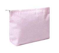 OZAOZ Makeup Bag Cosmetic Bag Travel Toiletry Bag Aesthetic Canvas Organizer Bag Zipper Pouch for Women, pink, Cute