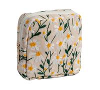 OZAOZ Makeup Bag for Purse Small Cosmetics Bag Corduroy Cute Cosmetic Pouch for Women, Small Flower, Cosmetic Bag