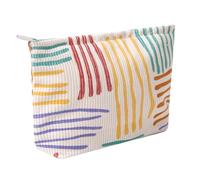 OZAOZ Makeup bag for Women, Flower Cosmetic Bags Zipper Pouch, Large Capacity Corduroy Makeup Bag, Travel Toiletry Bag Organizer for Women and Girls, Flower-R, Cosmetic Bag