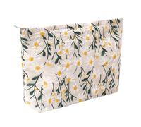 OZAOZ Makeup bag for Women, Flower Cosmetic Bags Zipper Pouch, Large Capacity Corduroy Makeup Bag, Travel Toiletry Bag Organizer for Women and Girls, Flower-J, Cosmetic Bag