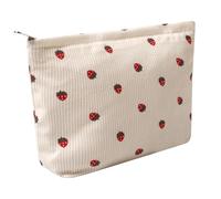 OZAOZ Makeup bag for Women, Flower Cosmetic Bags Zipper Pouch, Large Capacity Corduroy Makeup Bag, Travel Toiletry Bag Organizer for Women and Girls, Flower-G, Cosmetic Bag
