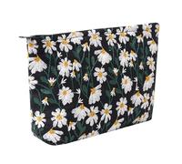 OZAOZ Makeup bag for Women, Flower Cosmetic Bags Zipper Pouch, Large Capacity Corduroy Makeup Bag, Travel Toiletry Bag Organizer for Women and Girls, Flower-K, Cosmetic Bag