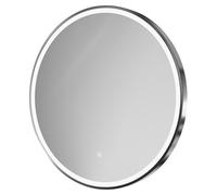 Ozark Round Illuminated Dimmable LED Mirror with Demister and Touch Sensor | Polished Chrome | Glass/Aluminium | 600mm