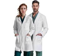Ozarra Clinical Unisex Lab Coat for Men & Women, Hip & Chest Pockets, Regular Fit, Stud Closing, 40" Length