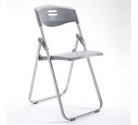 OZBMA 10 Pcs Stackable Conference Room Chairs Folding with Back and Lumbar Support for Home Office Training (Grey 36x44x78.5cm)