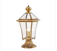 OZBMA Amen Country Outdoor E27 Waterproof IP65 Patio Post Lamp External Copper Pillar Column Light Lantern d Victoria Antirust Pedestal High Glass Shade Porch Streetlight Dec,15 * 40cm (20 * 50cm)