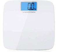 OZBMA Digital Body Weight Bathroom Scale with Round Corner Design, Large Blue LCD Backlight Display, High Precision Measurements, 330 Pounds
