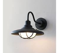 OZBMA Exterior Wall Sconce Waterproof Lantern Retro Outdoor Coach Light, Vintage Black Mount Porch Lights with Glass, Garage Door Front Patio IP65 Outside Lamps