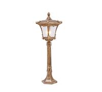 OZBMA Lamp Post Lights Outdoor, E27 High Pole Light Glass Lantern Outdoor European Retro Garden Lawn Pillar Traditional Ip65 Waterproof Aluminum(Brass-Height 1.7M) (Brass Height 1.7m)