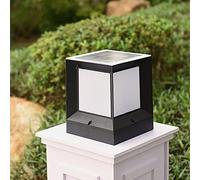 OZBMA Lamp Post Lights Outdoor Gate Waterproof Aluminum LED Fence Garden Landscape Lawn Table Villa Street Terrace Entrance Pillar,Solar-S (Solar M)