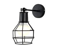 OZBMA light Modern Wall Sconce, Lantern, Wrought Iron Birdcage Decorative Sconces Lights, E27 Lighting Fixture, Adjustable Light Angle, Retro Industrial Lanterns Compatible with Aisle
