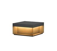 OZBMA Outdoor Wall Lights Black Square Column Caps Lamp Modern Post Cap Light LED Outside Waterproof s Stainless Steel Gate Deck Stigma Lantern Fence Porch Lawn P (4 Color Mode 50cm)