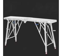 OZBMA Portable Folding Scaffolding Platform Step Ladder Scaffold Work Bench Equipment with Adjustable Height for Cleaning, Painting, Decorating