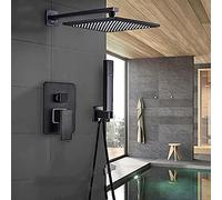 OZBMA Shower Faucet kit, Black Bronze Bathroom Head Wall Mounted Bathtub Mixer Tap Bath Set System-2Way-12 Inch,3Way-12 I (One Color 2Way8 inch)