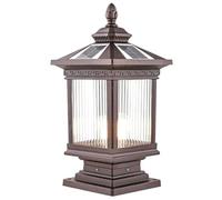 OZBMA Solar Post Lights, Walled Outdoor Home LED IP55 Waterproof Decorative Lamp, Villa Courtyard Landscape Gate Lighting Pillar Lights Fixture, for H(A-7.4in) (C 6.3in)