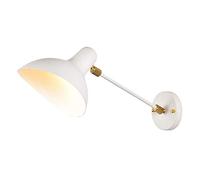 OZBMA Wall Mounted Light Creative Nordic Modern Post-modern Living Room Lamp Personality Simple Macarons Head Angle Adjustable Rotating Black Metal Durable And Beautiful Rea (White)