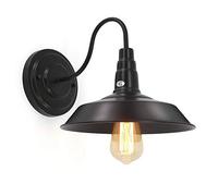 OZBMA Wall Mounted Light Sconce Lighting, E26 /E27 Black Retro Lamp, industrial gooseneck wall lantern, Indoor Hanging Fixture, Ideal for Farmhouse/Bedroom/Bathroom/Kitchen