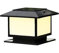 OZBME 3 Color Dimming Solar Post Lights, LED Outdoor IP55 Waterproof Courtyard Stigma Lantern, Villa Wall Head Fence Pillar Gate Entrance Lamp,Led Ceiling Pendant Lamp ()