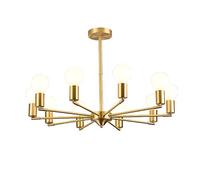 OZBME 3 lights sputnik chandelier modern brass pendant lighting mid century adjustable ceiling light for kitchen dining room living room-copper (Copper 10 Lights)