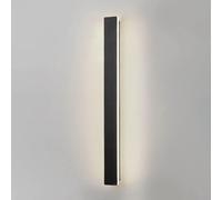 OZBME Bedroom Wall Lights, Dimmable LED Light, Linear Long Strip, Ultra-Thin Hallway Sconces, Black Metal Lights with White Acrylic Shade, Bedside s (Black 60CM)