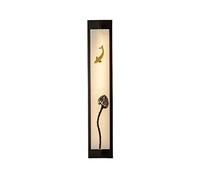 OZBME Bedroom Zen Light Luxury Cloud Stone Copper Decorative Strip Bedside Corridor Stairway Lighting Wall Sconce(Gold) (Black)
