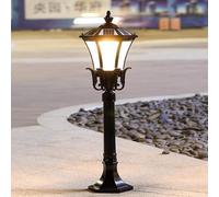 OZBME Ceiling Light, Lamp Post Lights Outdoor Light Solar Aluminum Pole Led Super Bright Street Garden Villa Waterproof Lawn Column 1(Brass,115CM) (Noir 175CM)