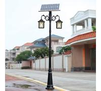 OZBME Ceiling Light, Lamp Post Lights Outdoor Solar High Pole Street Light Landscape Courtyard Led Super Bright Waterproof European Retro Energy-Saving Villa Lig(250CM) (Noir 280CM)