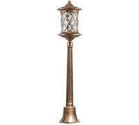 OZBME Ceiling Light, Lamp Post Lights Outdoor V-intage Victoria Villa Landscape Street Light Aluminum Column 5-Heads Garden Community Park Lawn Lantern Retro Glass High(Brass) (Bronze)