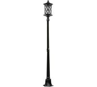 OZBME Ceiling Light, Lamp Post Lights Outdoor V-intage Victoria Villa Landscape Street Light Aluminum Column 5-Heads Garden Community Park Lawn Lantern Retro Glass High(Brass) (Noir)