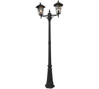 OZBME Ceiling Light, Lamp Post Lights Outdoor Victoria External E27 Decor Street Light Black Aluminum Glass Road Waterproof Lantern Column European High Pole Patio Landscap(Large) ()