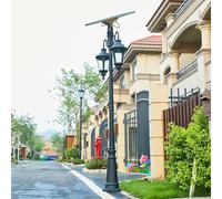 OZBME Ceiling Light, Outdoor Die-Cast Light Apole Retro Solar Post Led 2 Head Garden Lighting Decoration Super Bright Street Lamp Waterproof Anticorrosive Column(250cm) (250cm)