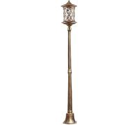OZBME Ceiling Light, Outdoor Lamp Post Light Street Lawn High Pole Glass Lantern E27 Retro Ip54 Waterproof Pillar European Antique Die-Cast Aluminum Landscape Ga(Height 210cm) (Brass Height 170cm)