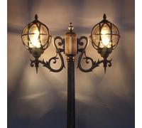 OZBME Ceiling Light, Outdoor Lamp Post Light Street Lights Ip56 Waterproof High Pole European Retro Round Lampshade Lawn Garden Aisle Pillar Villa Courtyard Amet(Height 310cm) ()