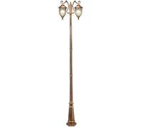 OZBME Ceiling Light, V-intage Garden Community High Pole Street Post Light European E27 Double Head Outdoor Glass Pillar Ip54 Waterproof Landscape Path Way Courtyard Decorative A(Height 3.2m) ()