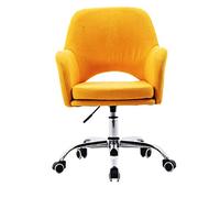 OZBME Computer Chair Gaming Northern Europe Swivel Desk with Armrest Liftable Task Home Office (Yellow Dark purple)