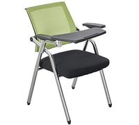 OZBME Creative Foldable, Conference Chair with Writing Board, One-Piece Student Training Chair, Easy to Store Reporter (Color : Grey, Size 49 * 59 87 cm) (Green 49 * 59 * 87 cm)